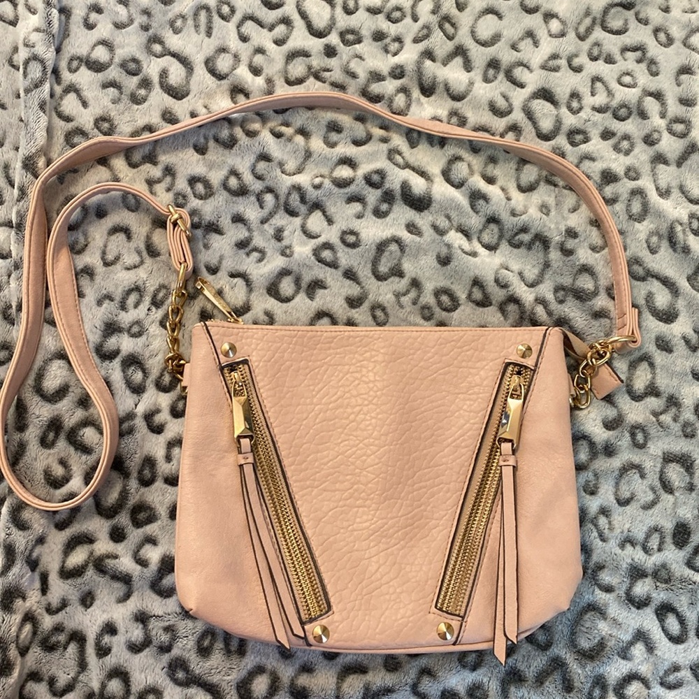 Jessica Simpson Pink and Gold Crossbody